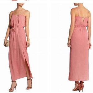 Halston Heritage hammered-silk maxi XS NWT